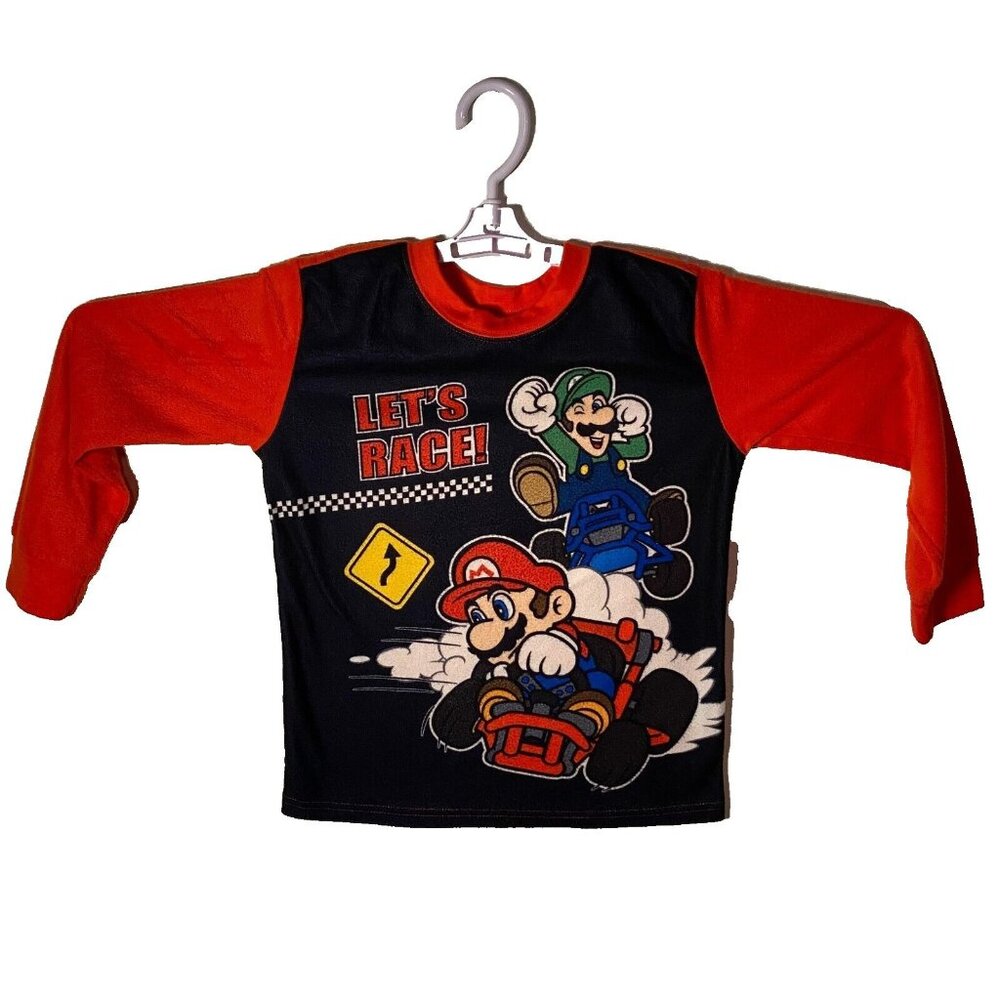 Mario Kart Boy's Pullover‎ 'Let's Race' Top Size 8